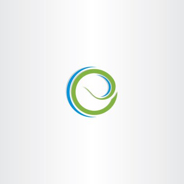 vektör mektup e biyo organik logo simge