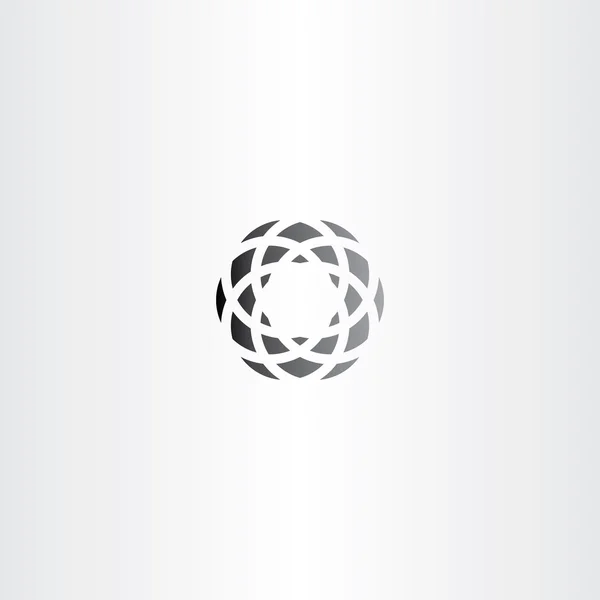 Cercle noir abstrait entreprise logo élément — Image vectorielle