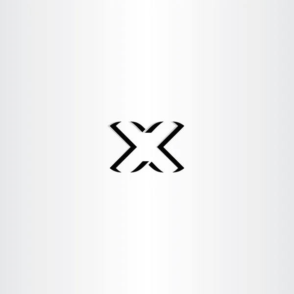 Logo noir lettre x logo icône design — Image vectorielle