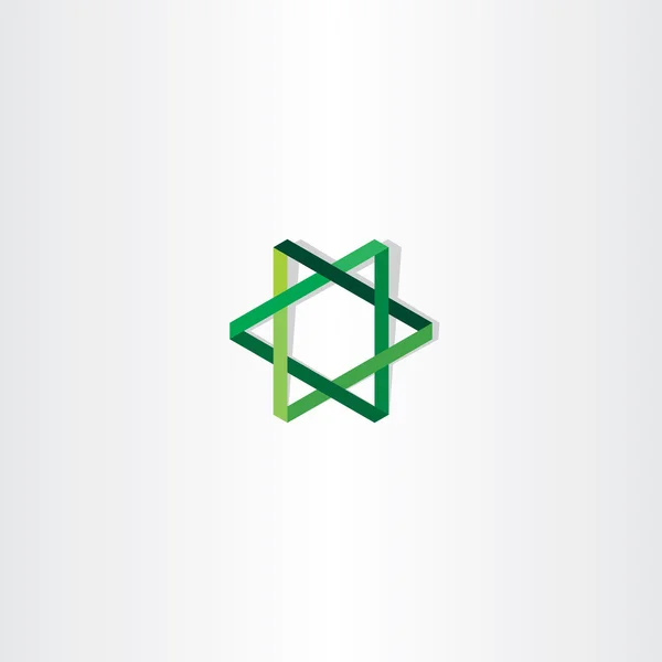 Groene star-logo teken vector — Stockvector