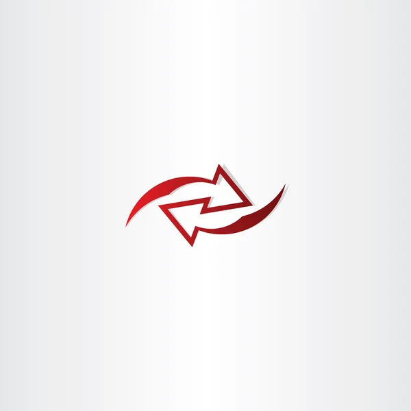 Left right red arrow logo icon — Stock Vector