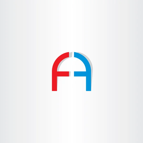 Letter f and letter a logo icon vector — Stock Vector