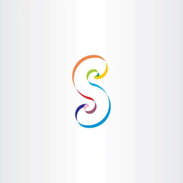Літера s барвистий логотип стрічки — стоковий вектор