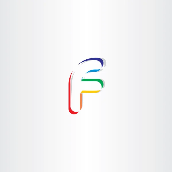 Logo colorido letra f vector icono elemento — Vector de stock