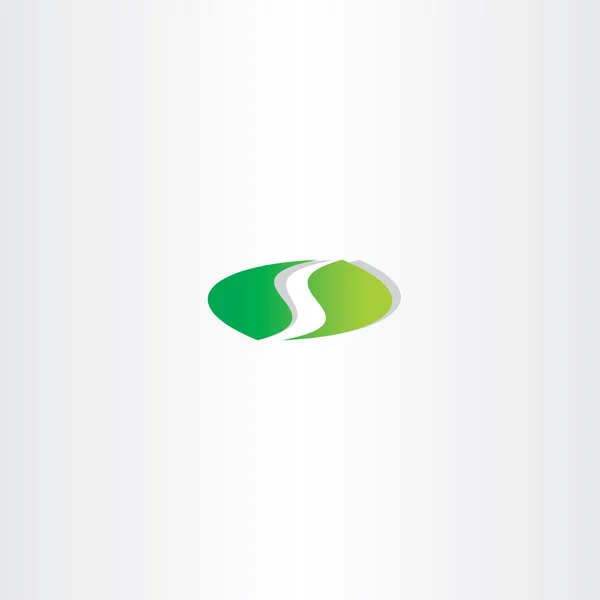 Logotipo letra verde s logotipo ícone design — Vetor de Stock