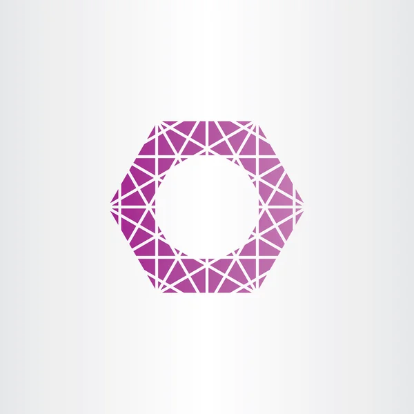 Фіолетовий шестикутник багатокутник Векторна рамка — стоковий вектор