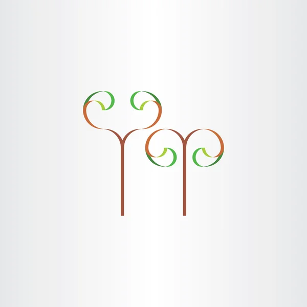 Stilize Eko bitki yaprakları simgesi işareti ile — Stok Vektör