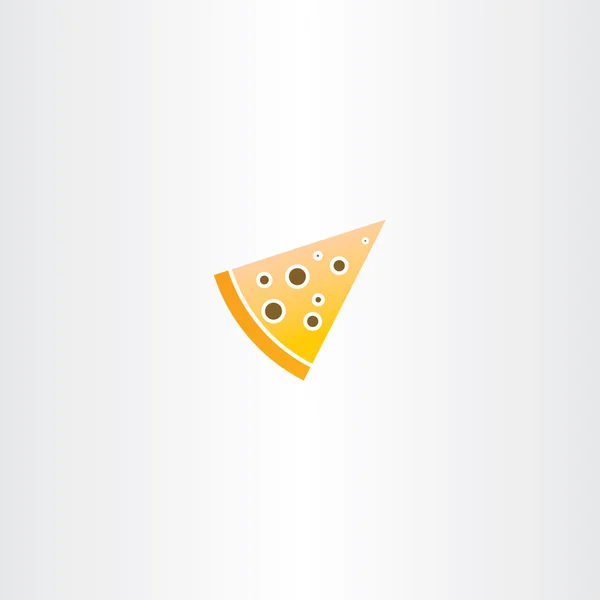 Ikona kawałek pizzy wektor — Wektor stockowy