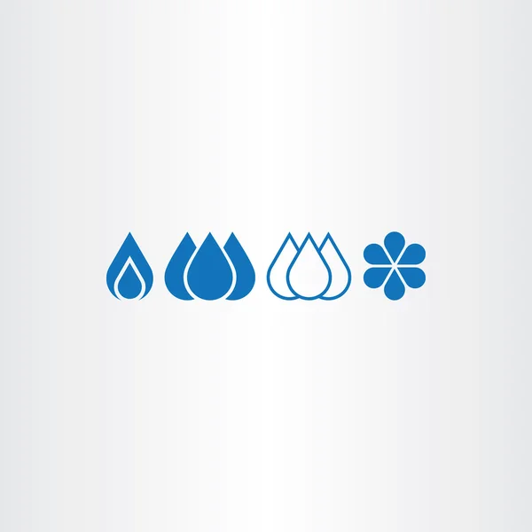 Agua gota vector conjunto de iconos — Vector de stock