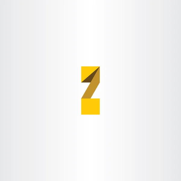 Gele z lettertype logo letterpictogram — Stockvector