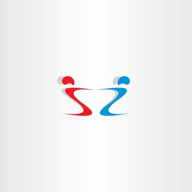 mektup s ve z insanlar el logo holding