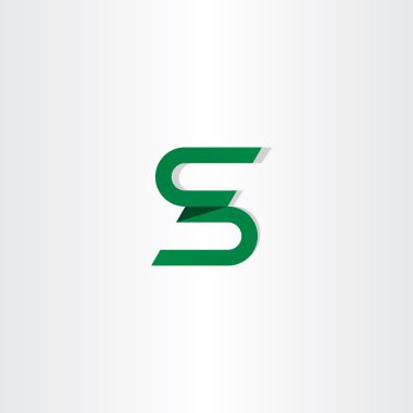 harf s logo s simgesi yeşil logo sign