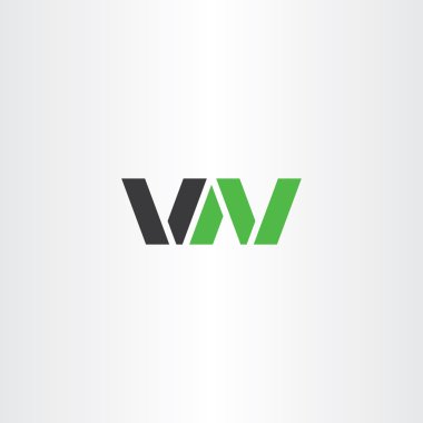 logo vektör logo harf v ve n veya harf w