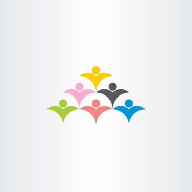 insanlar kalabalık seyirci logo vektör simge