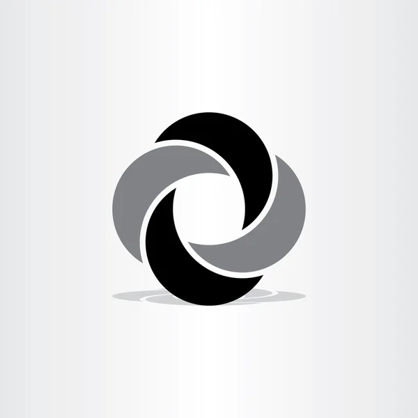 抽象的黑公司企业 logo 矢量标志 — 图库矢量图片
