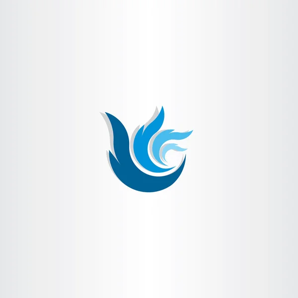 Abstracto azul logotipo ola agua símbolo — Vector de stock