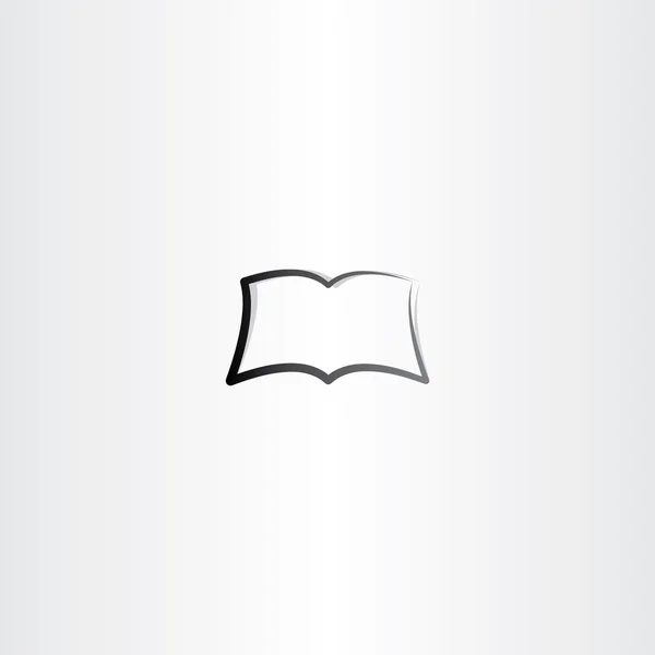 Kara Kitap vektör logo simge — Stok Vektör