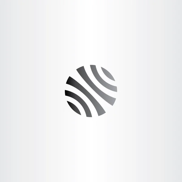 Cercle noir globe entreprise logo icône vectorielle — Image vectorielle