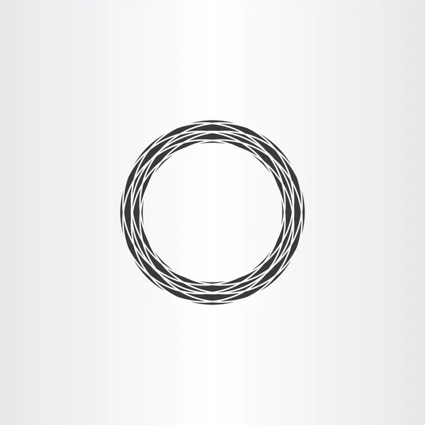 Negro círculo anillo abstracto vector fondo — Archivo Imágenes Vectoriales