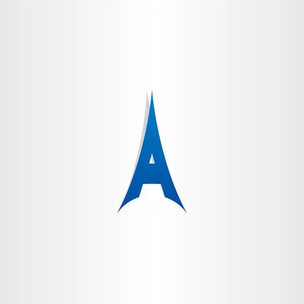 Mavi kule mektup logo simge — Stok Vektör