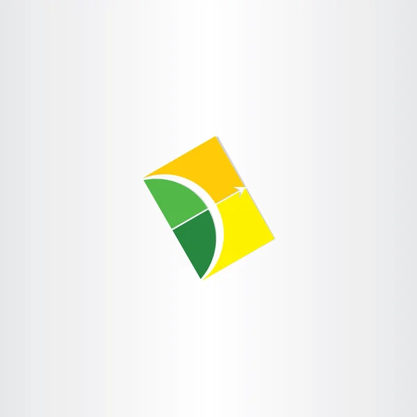 Arc et flèche signe vectoriel logo — Image vectorielle