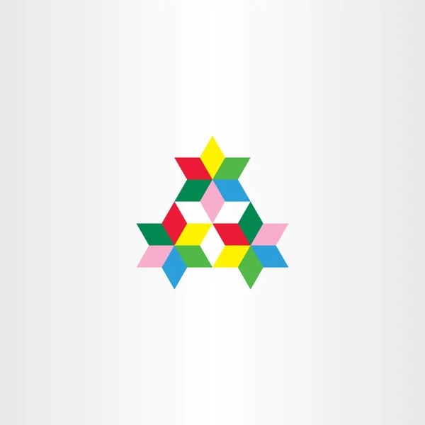 カラフルな三角形の幾何学的なベクトルのデザイン要素 — ストックベクタ