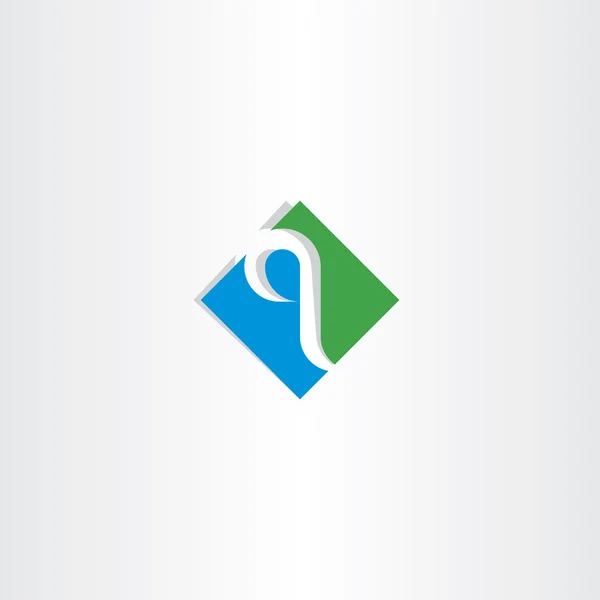 Vert bleu lettre q logo logotype vecteur icône — Image vectorielle