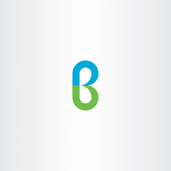 Logotipo azul verde b letra b logotipo ícone —  Vetores de Stock