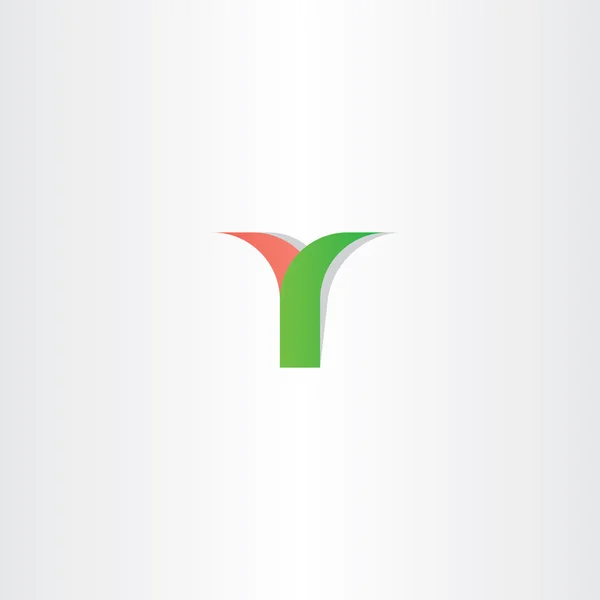 Vert lettre rouge y logo vectoriel logo design — Image vectorielle