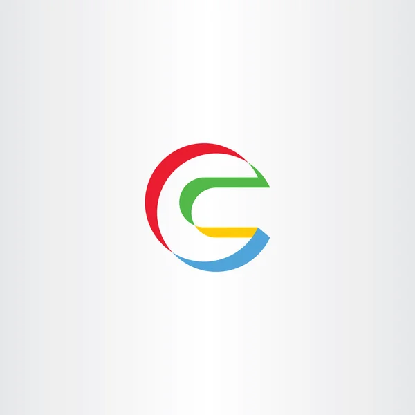 Lettera c logo c logo colorato logo logo vettoriale — Vettoriale Stock