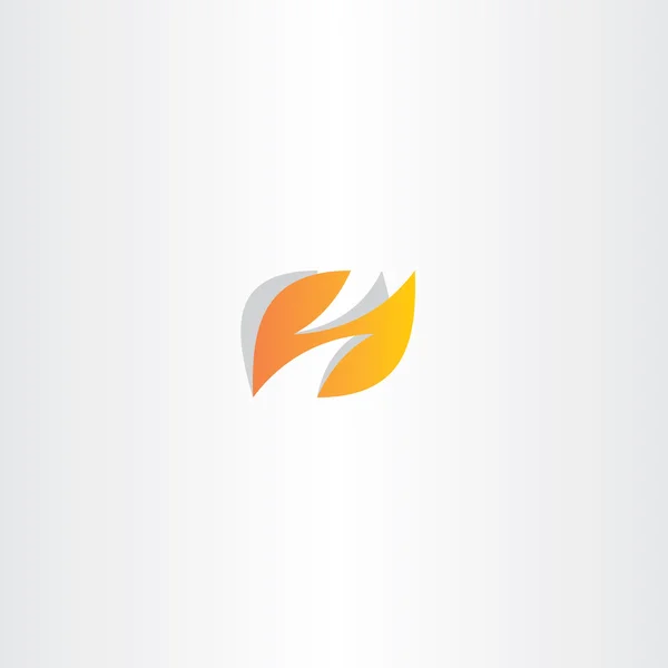Buchstabe h Logo h Vektor orange Schriftzug — Stockvektor