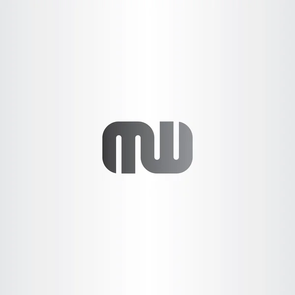 Letter m en w logo combinatie logo vector — Stockvector