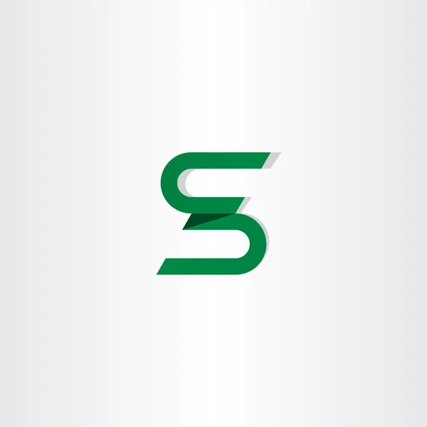 Logotipo de la letra s icono del logotipo signo verde — Archivo Imágenes Vectoriales