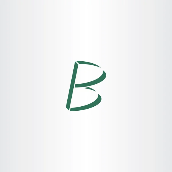 Logotipo logotipo logotipo letra verde b design vetorial — Vetor de Stock