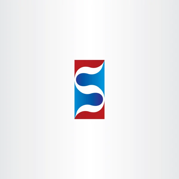 Rode blauwe logo brief s logo s pictogram vectorelement — Stockvector