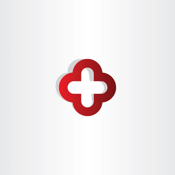 Červený kříž a logo znaménko — Stockový vektor