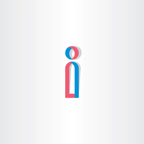 Stylized letter i logotype vector logo — Stock Vector