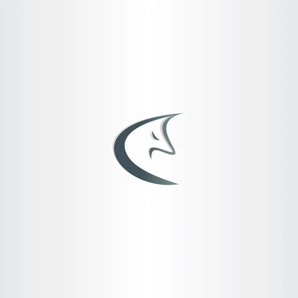 Stiliserade wolf logo ikon vektor — Stock vektor