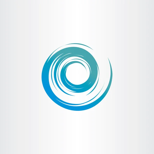 龙卷风蓝色水波螺旋矢量圆圈背景 — 图库矢量图片