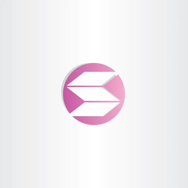 Violette Buchstaben s Logo Kreis Vektor Logo — Stockvektor