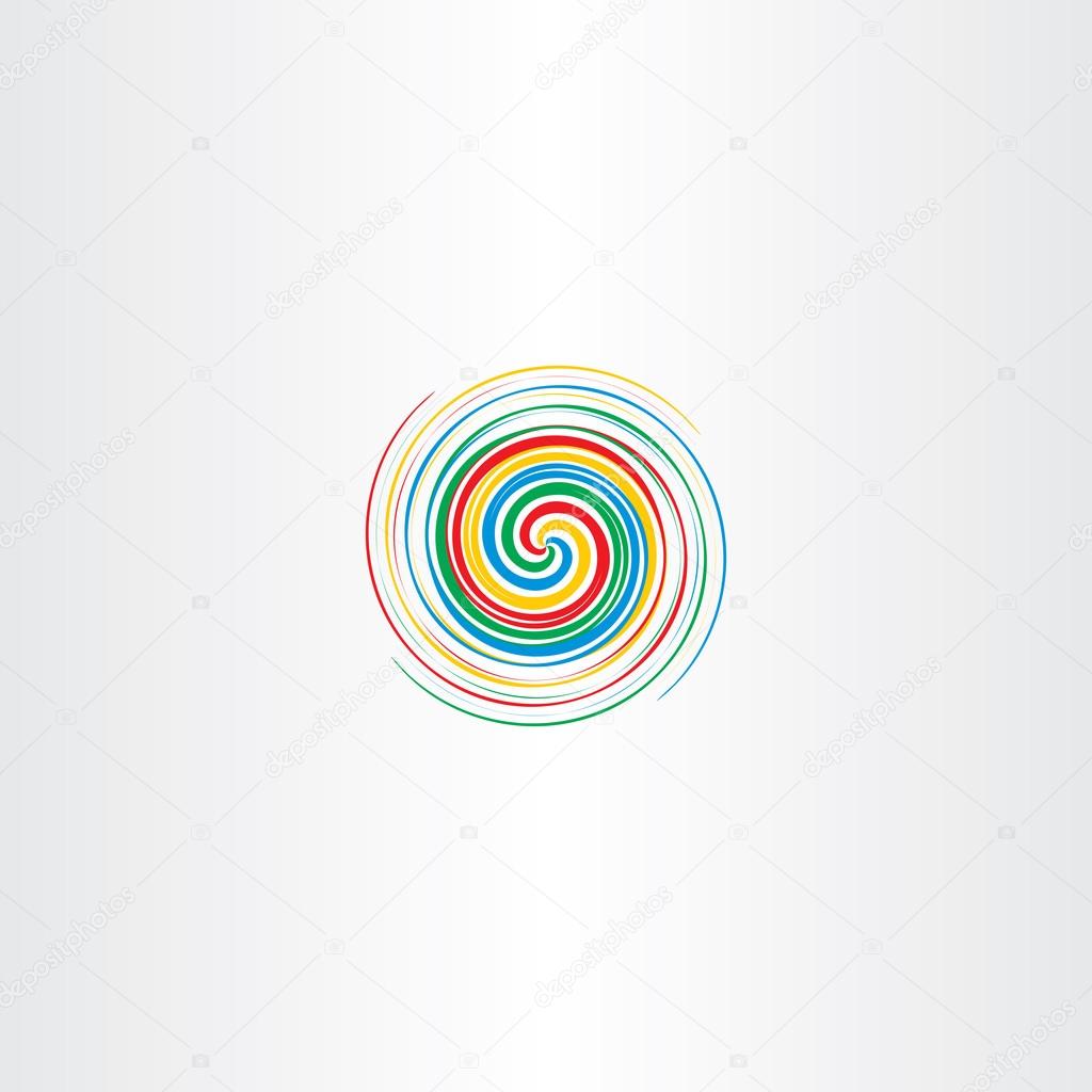 Abstract colorful spiral tornado vector icon background element logo