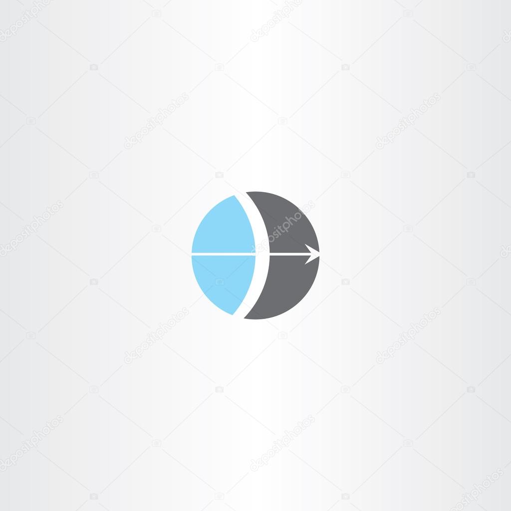 Bow and arrow circle logo vector design