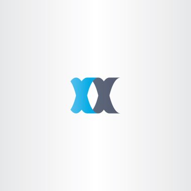 Çift harf logo xx vektör simge x