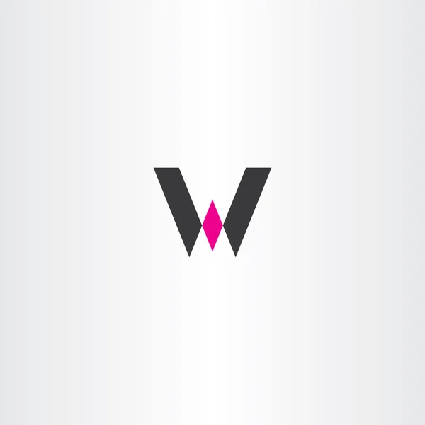Black magenta letter w logo logotype symbol vector — Stock Vector