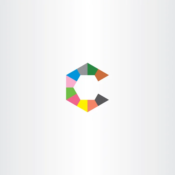 C lettre hexagone logo icône vectorielle — Image vectorielle