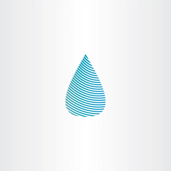 Gota de agua icono vector signo azul — Vector de stock