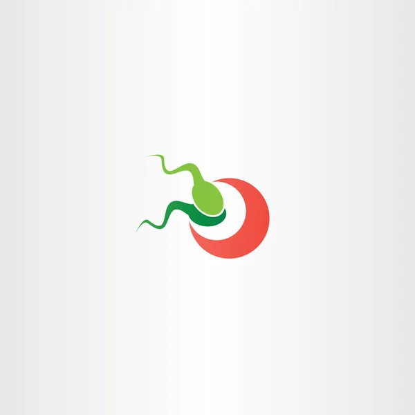 Fecundación esperma y óvulos logotipo icono del vector — Vector de stock