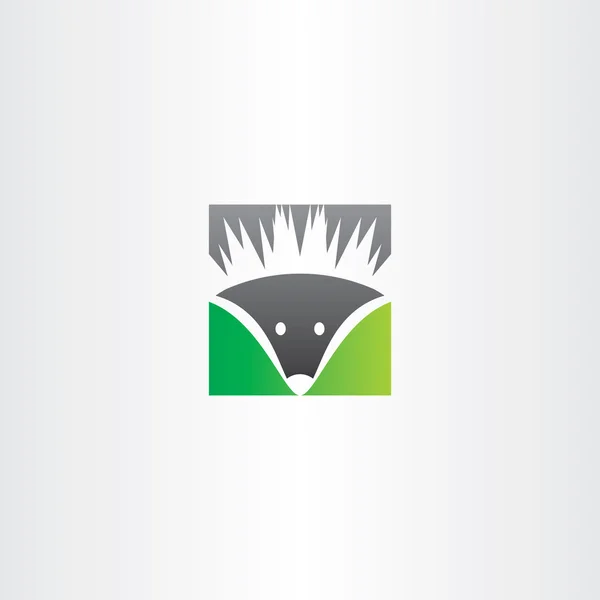 Icône du logo vecteur hérisson — Image vectorielle