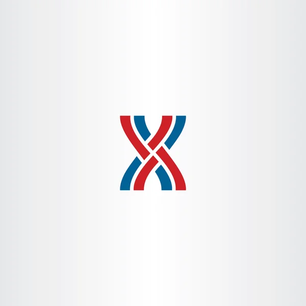Letra entrelaçada x ícone vetor logotipo — Vetor de Stock
