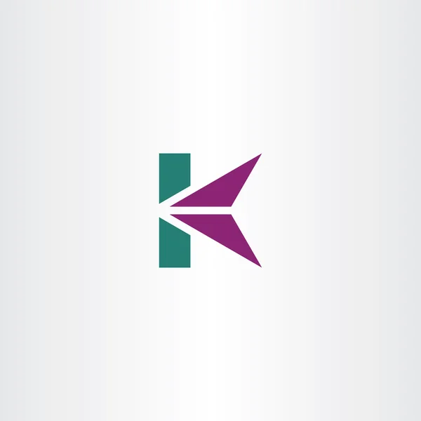 Letra k logotipo icono k vector logotipo signo — Vector de stock